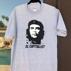 Che Guevara Grey Graphic Tee (Hanes Beefy-T) L
